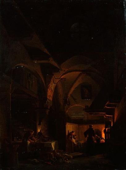 Giovanni Migliara Frati in cucina oil painting image